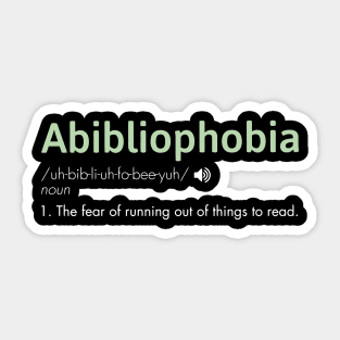 Abibliophobia Sticker